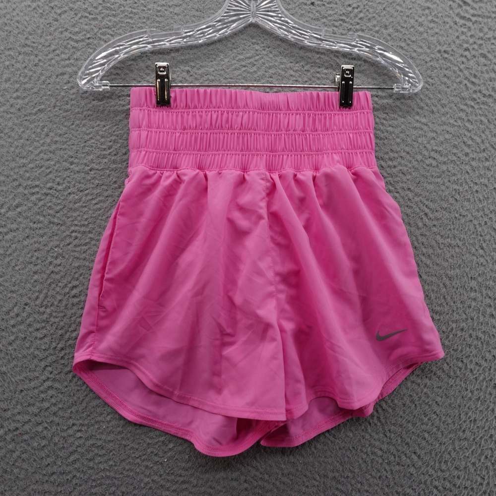 Nike High Rise DriFit Training Shorts Size XS Pink Womens Running Athletic NWT